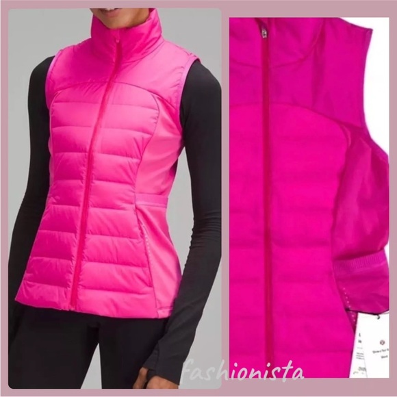 lululemon athletica Jackets & Blazers - NWT Lululemon Down for It All Vest Sonic Pink Size 6 💕